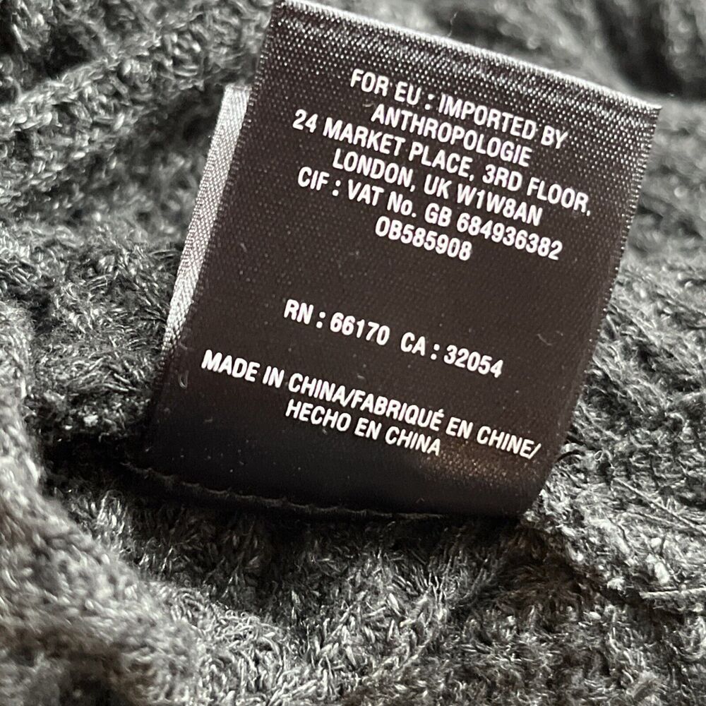POST CARD Anthropologie Village Swing Gray Thermal Top Size M Long Sleeve Women - Picture 11 of 11